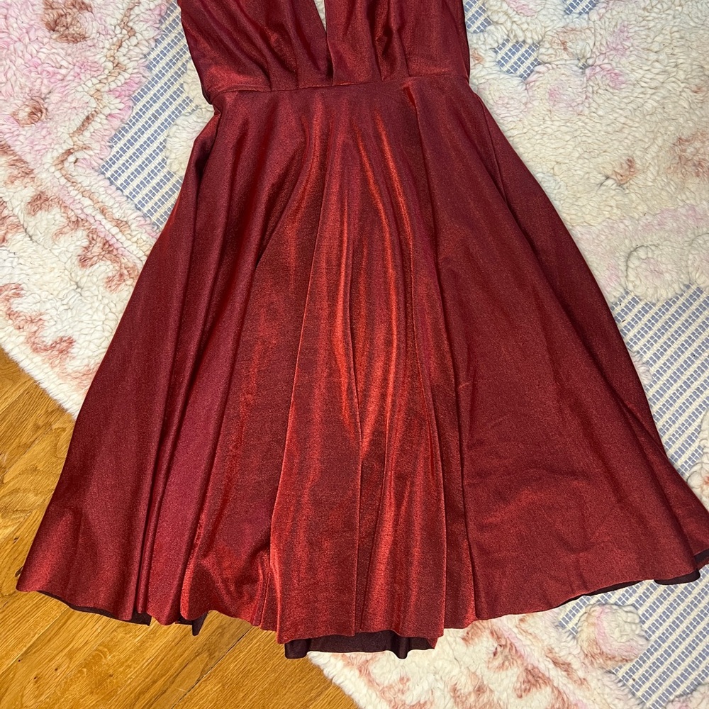 Las Pepas Convertible Infinity Dress Red & Burgundy | One Size fits most - Picture 6 of 14